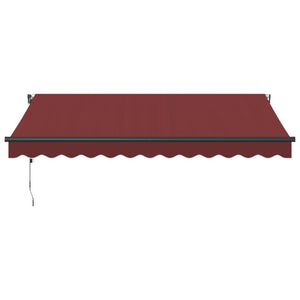 Tenda da Sole Retrattile Automatica con LED Bordò 350x250 cm 3310185