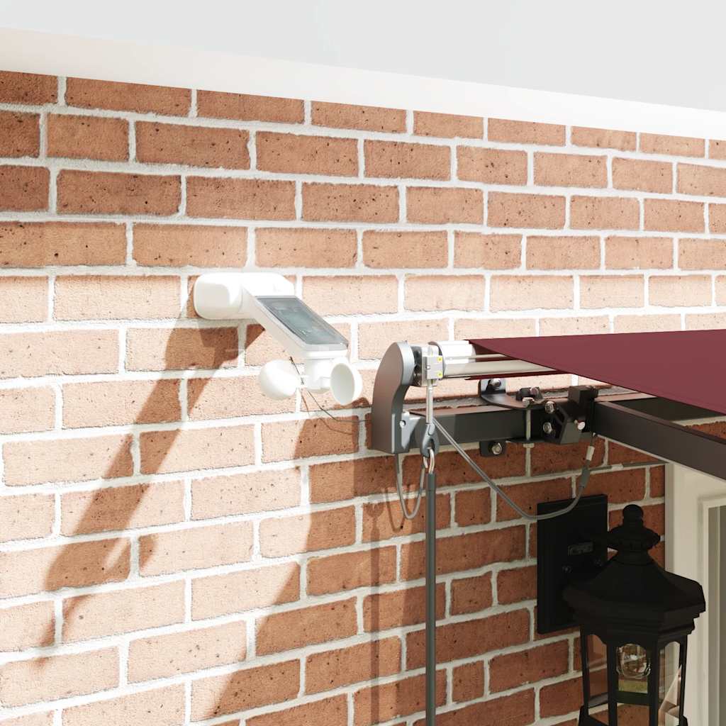 Tenda da Sole Retrattile Automatica con LED Bordò 400x300 cm 3310189