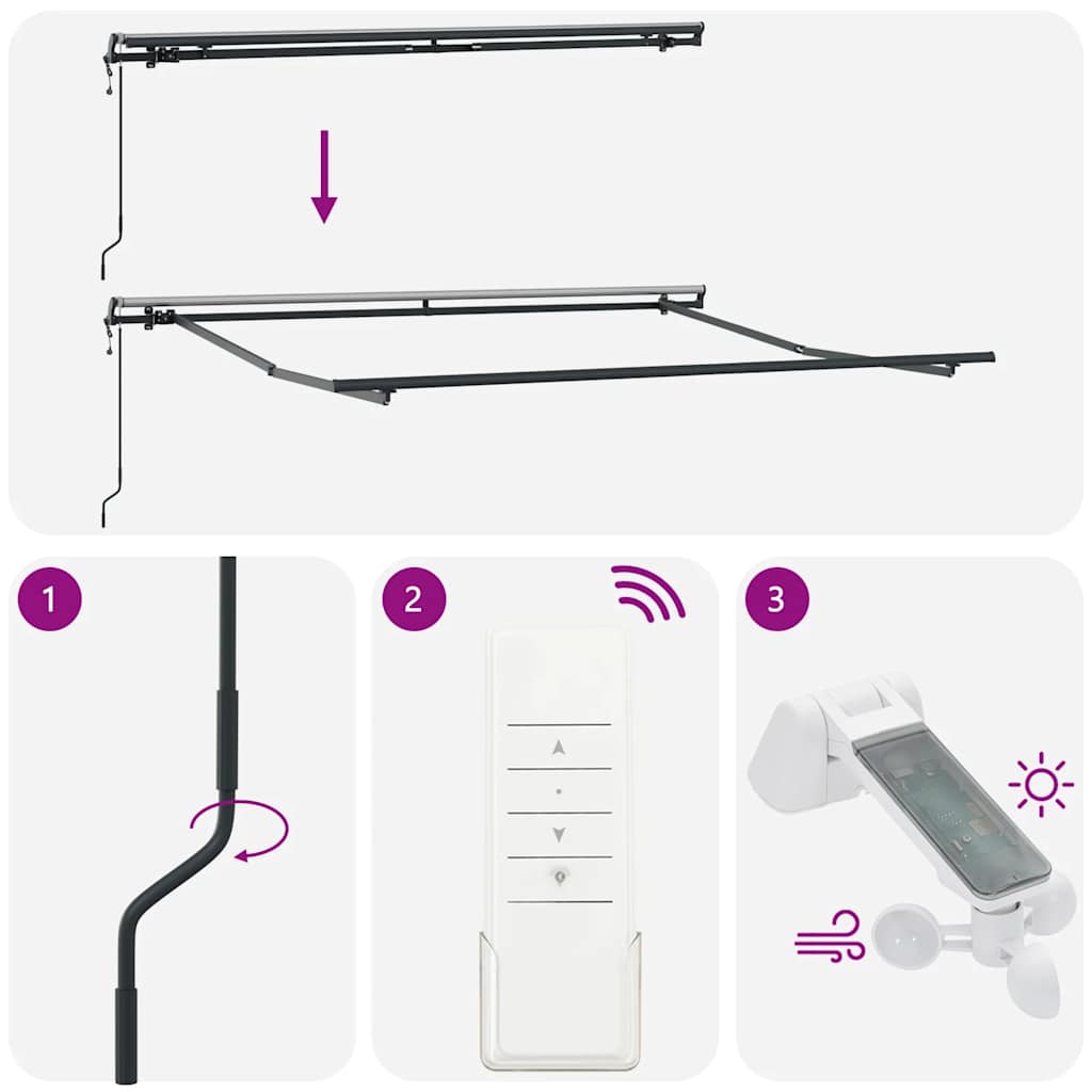 Tenda da Sole Retrattile Automatica Marrone 300x250 cm 3310203