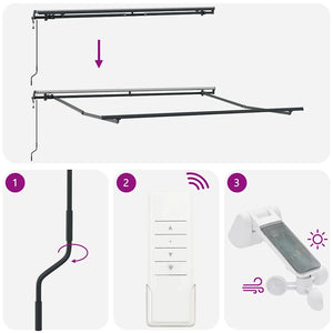 Tenda da Sole Retrattile Automatica Marrone 300x250 cm 3310203