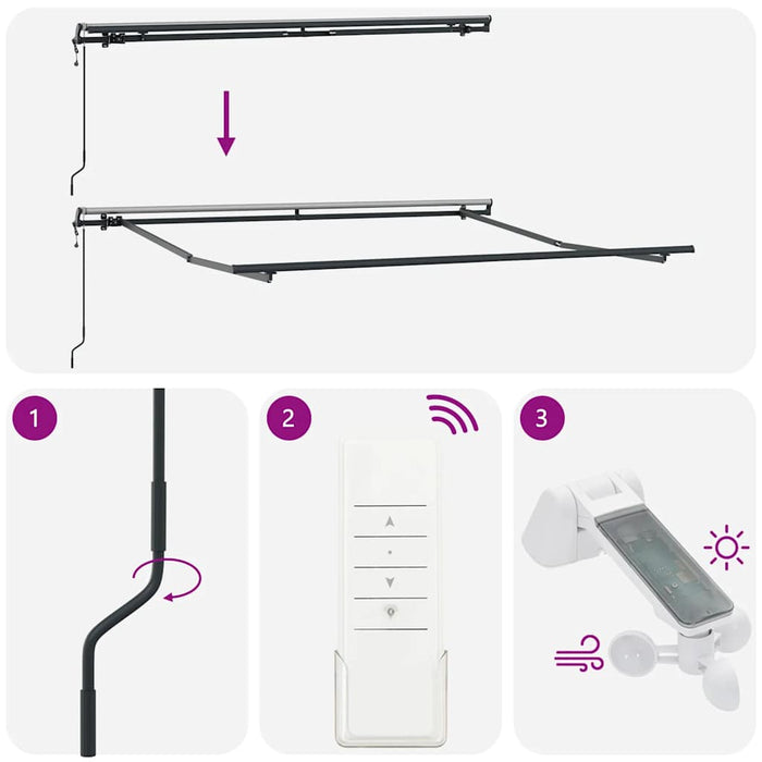 Tenda da Sole Retrattile Automatica Marrone 300x250 cm 3310203