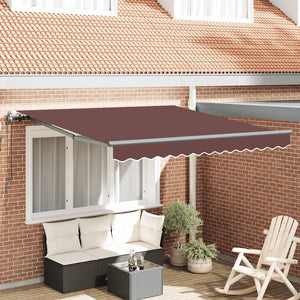 Tenda da Sole Retrattile Automatica Marrone 300x250 cm 3310203