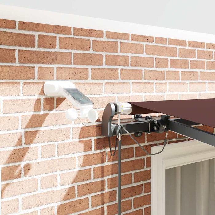 Tenda da Sole Retrattile Automatica con LED Marrone 300x250 cm 3310204