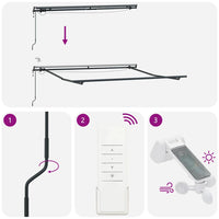 Tenda da Sole Retrattile Automatica con LED Marrone 300x250 cm 3310204