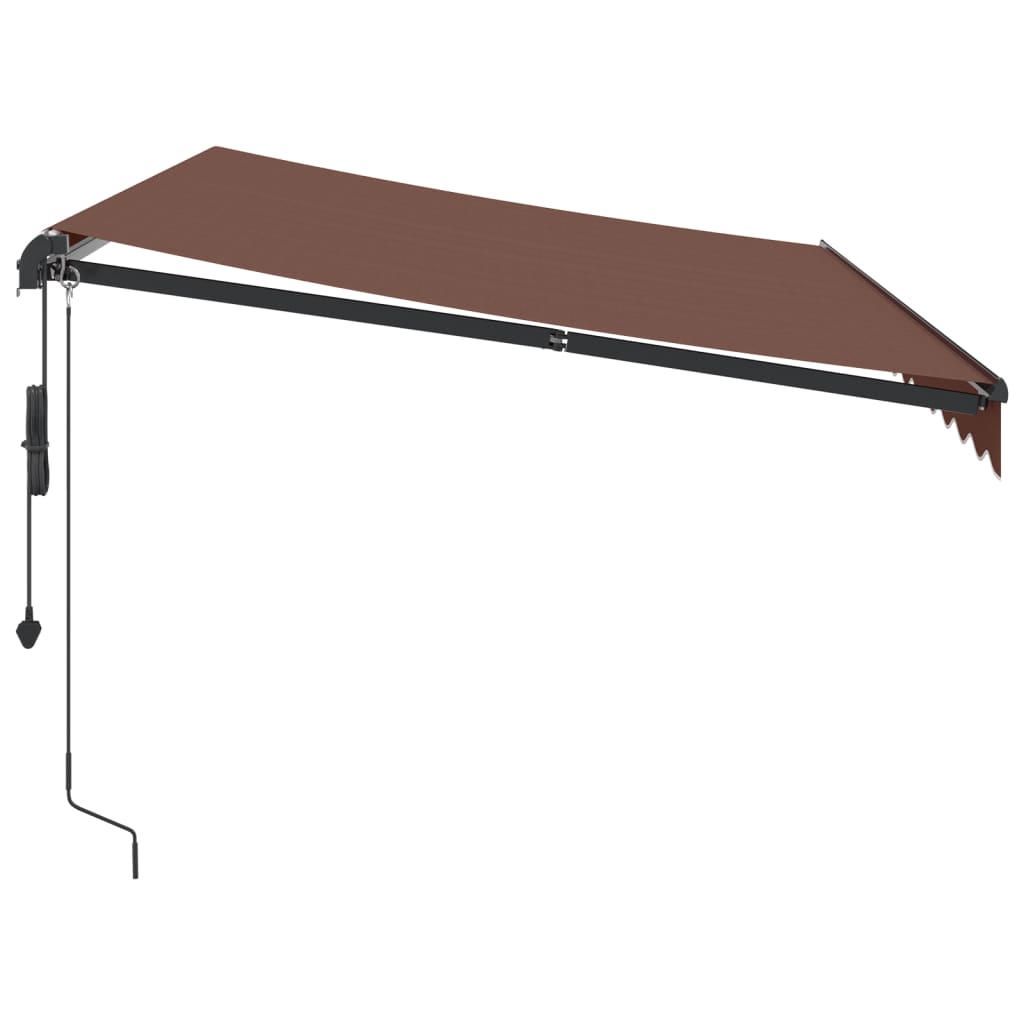 Tenda da Sole Retrattile Automatica con LED Marrone 350x250 cm 3310207