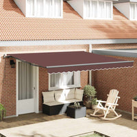Tenda Sole Retrattile Manuale 400x300 cm Marrone