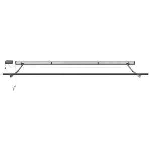 Tenda da Sole Retrattile Manuale con LED Marrone 400x300 cm