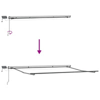Tenda da Sole Retrattile Manuale con LED Marrone 400x300 cm 3310209