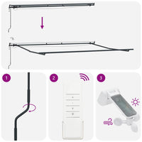 Tenda da Sole Retrattile Automatica con LED Marrone 400x300 cm 3310211