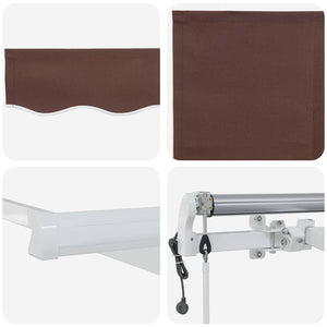 Tenda da Sole Retrattile Automatica Marrone 600x300 cm 3310220