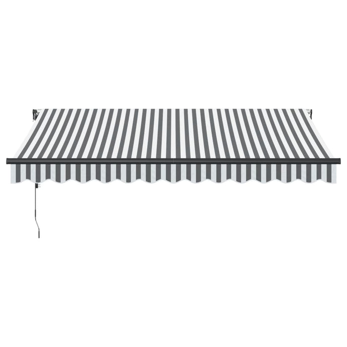 Tenda Retrattile Automatica Antracite e Bianco 350x250 cm 3310228