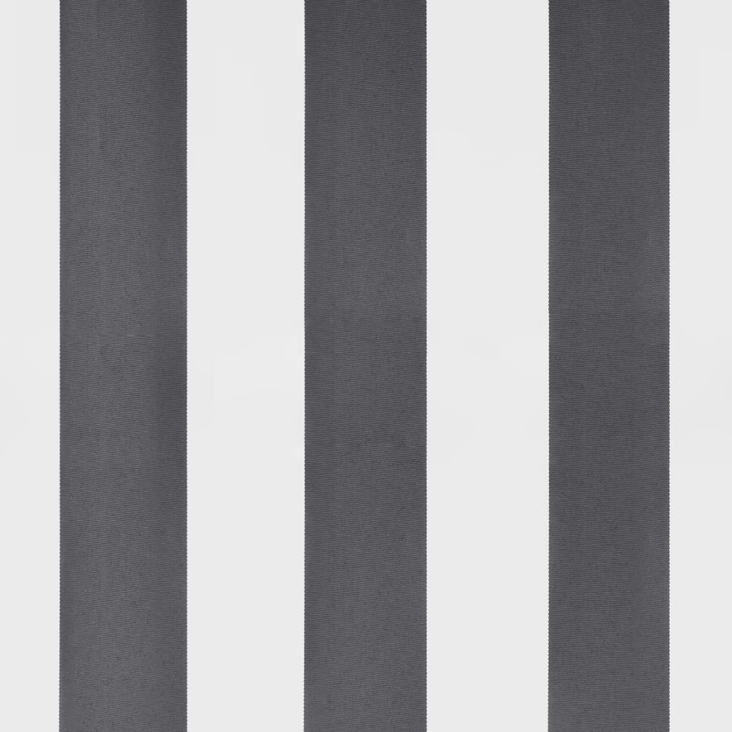 Tenda da Sole Retrattile Manuale Antracite e Bianco 400x300 cm 3310230