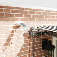 Tenda Retrattile Automatica LED Antracite e Bianco 400x300 cm 3310233