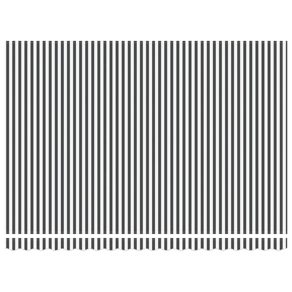 Tenda Retrattile Automatica Antracite e Bianco 450x300 cm 3310234