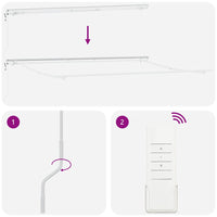 Tenda Retrattile Automatica Antracite e Bianco 450x300 cm 3310234