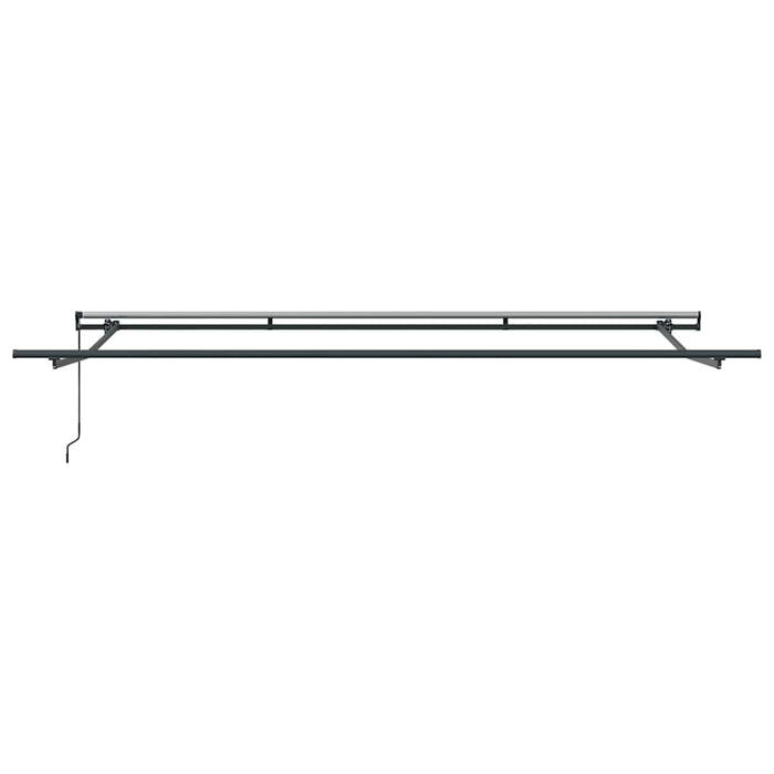 Tenda da Sole Retrattile Manuale Antracite e Bianco 500x300 cm 3310238