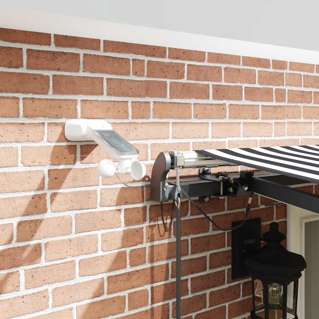 Tenda Retrattile Automatica LED Antracite e Bianco 500x300 cm 3310241