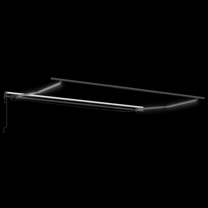 Tenda Retrattile Automatica LED Antracite e Bianco 500x300 cm 3310241