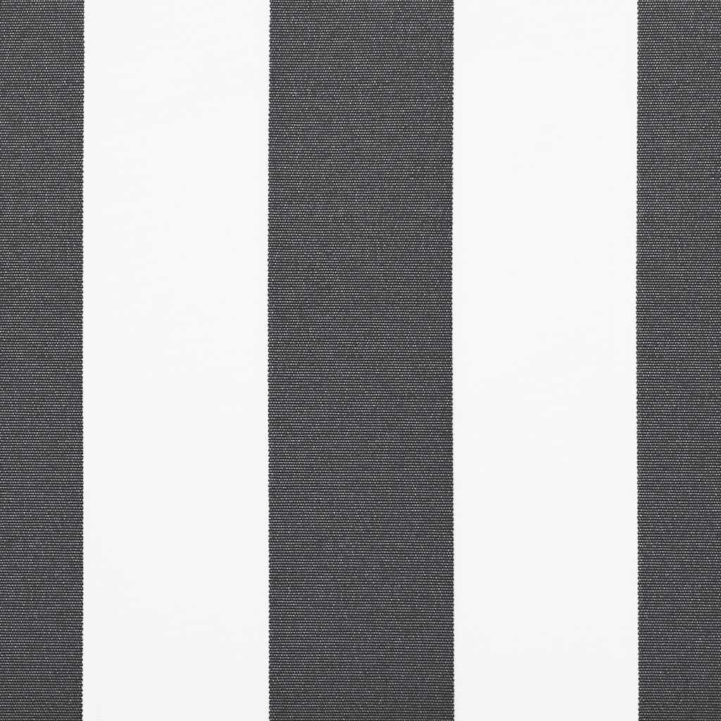 Tenda da Sole Retrattile Manuale Antracite e Bianco 600x300 cm 3310243