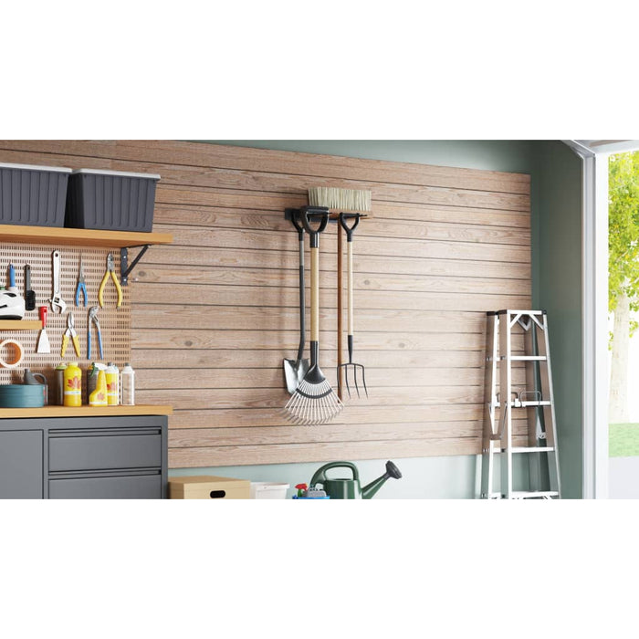 Portautensili da Giardino a Muro Nero in Acciaio