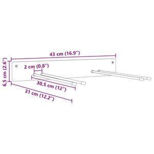 Portautensili da Giardino a Muro Nero in Acciaio 4019131