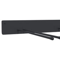 Portautensili da Giardino a Muro 2 pz Neri in Acciaio 4019132