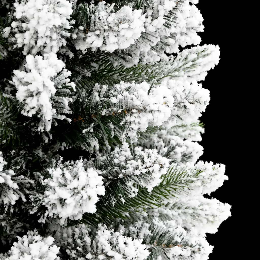 Albero Natale Artificiale Sottile Neve Floccata 180cm PVC e PE 4019687