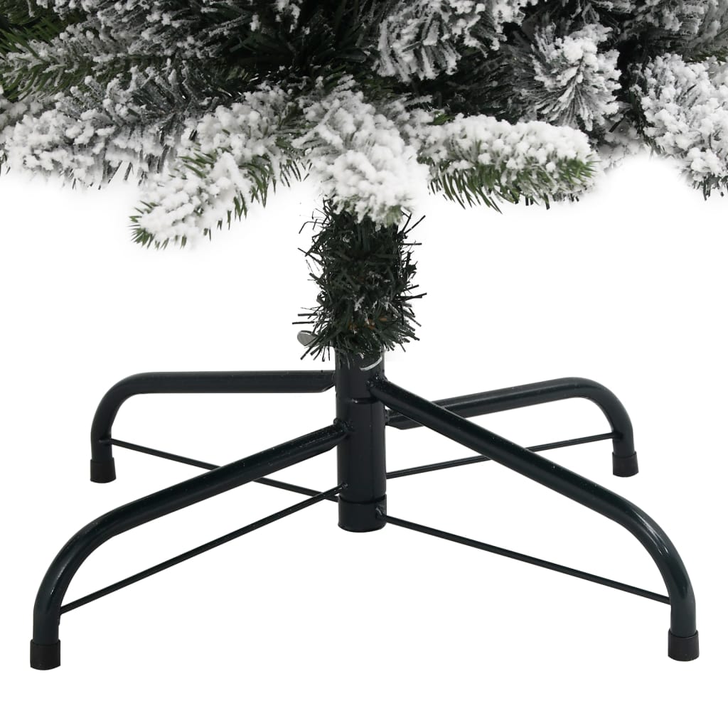 Albero Natale Artificiale Sottile Neve Floccata 180cm PVC e PE 4019687