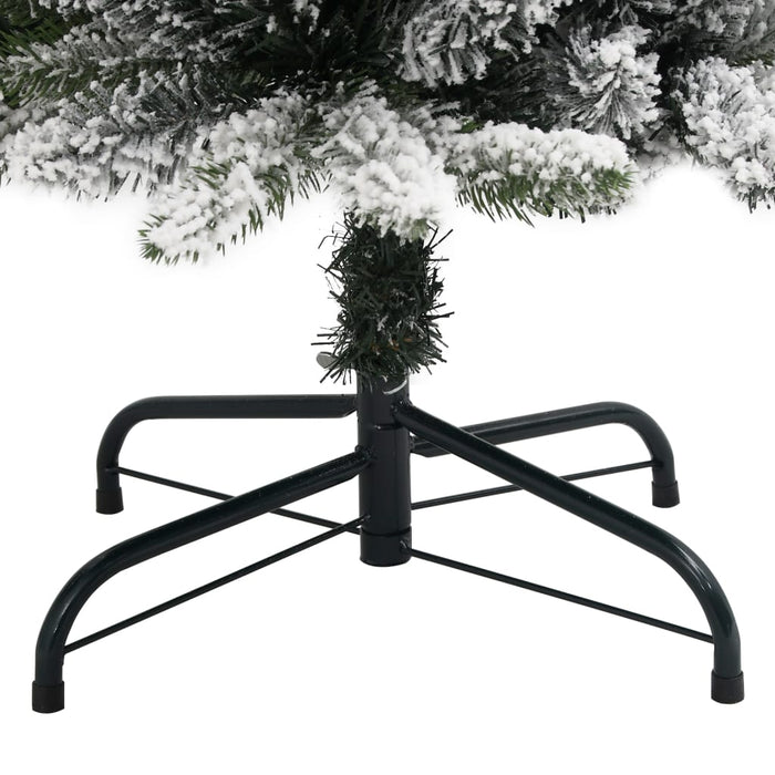 Albero Natale Artificiale Sottile Neve Floccata 180cm PVC e PE 4019687