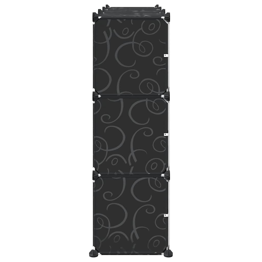 vidaXL Organizzatore Portaoggetti con 9 Cubi e Ante Trasparenti in PP