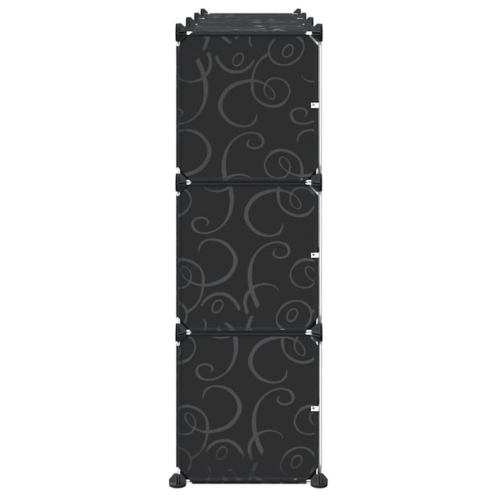 vidaXL Organizzatore Portaoggetti con 9 Cubi e Ante Trasparenti in PP