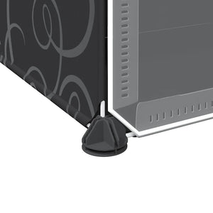 vidaXL Organizzatore Portaoggetti con 9 Cubi e Ante Trasparenti in PP