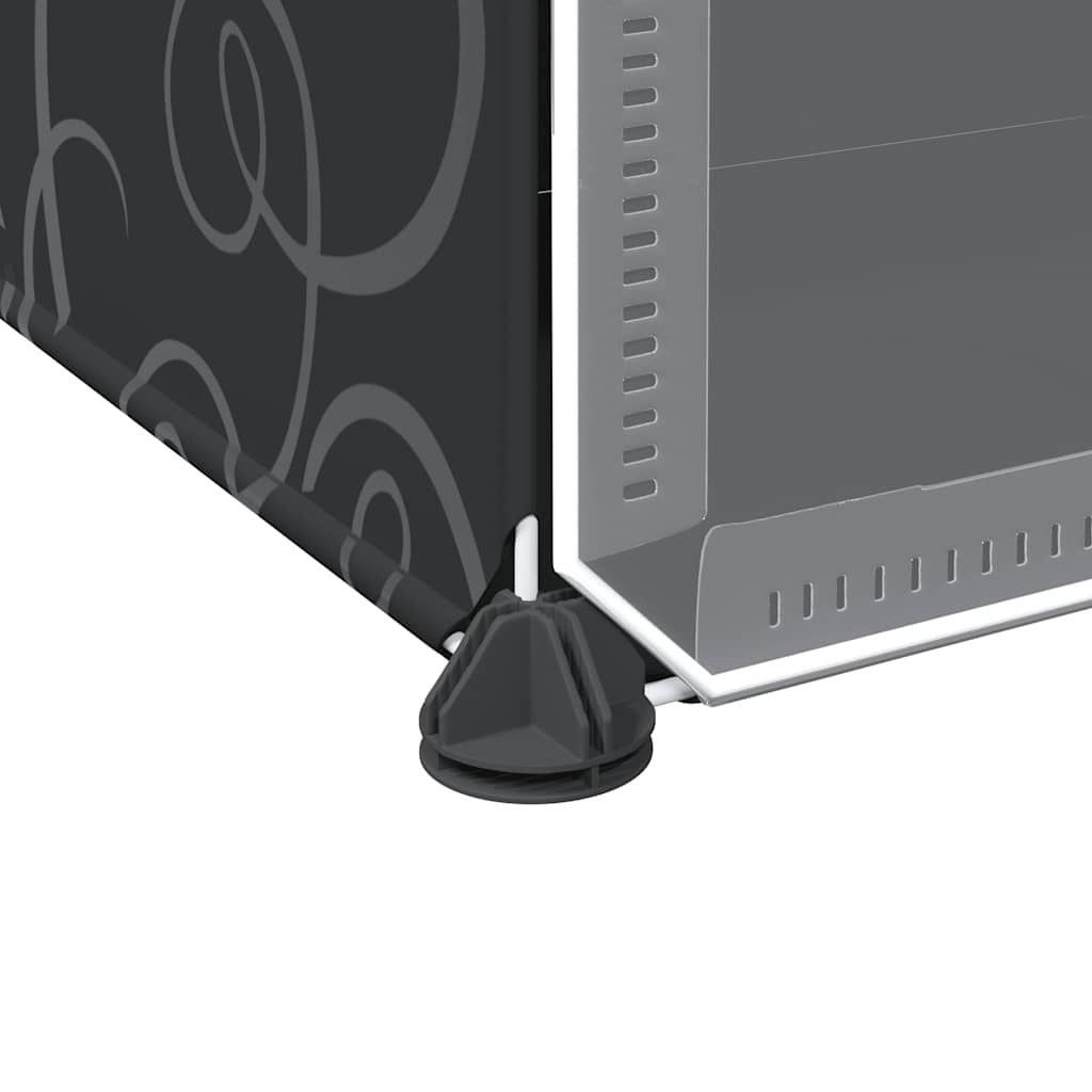 Organizzatore Portaoggetti con 12 Cubi e Ante Trasparenti in PP 4019580