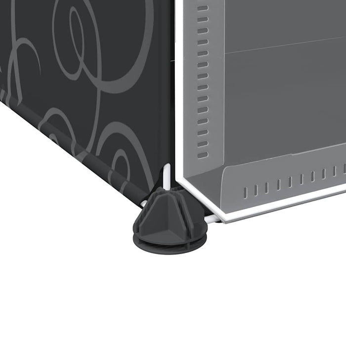 Organizzatore Portaoggetti con 12 Cubi e Ante Trasparenti in PP 4019580