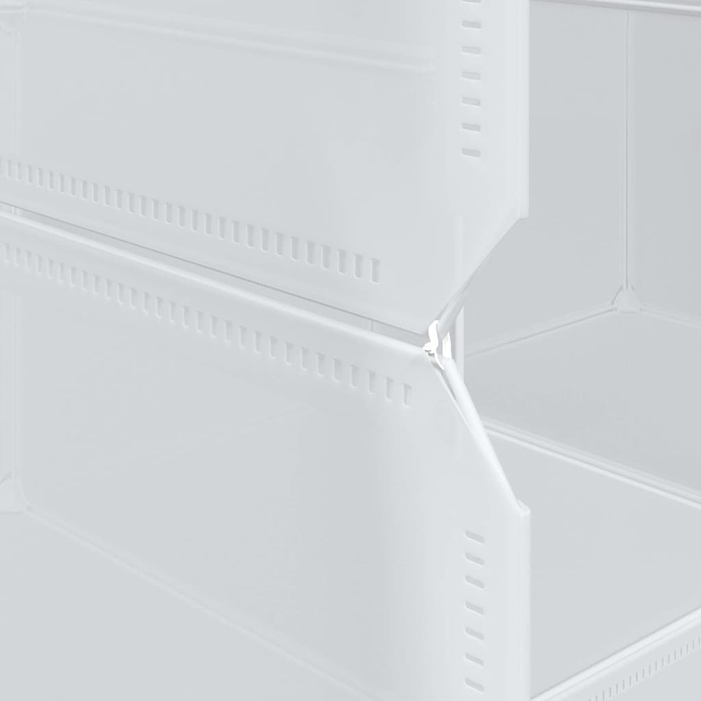 vidaXL Organizzatore Portaoggetti con 12 Cubi e Aste per Appendere PP