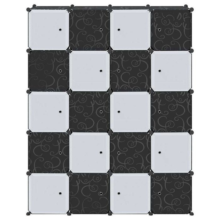 Organizzatore Portaoggetti con 20 Cubi e Aste per Appendere PP