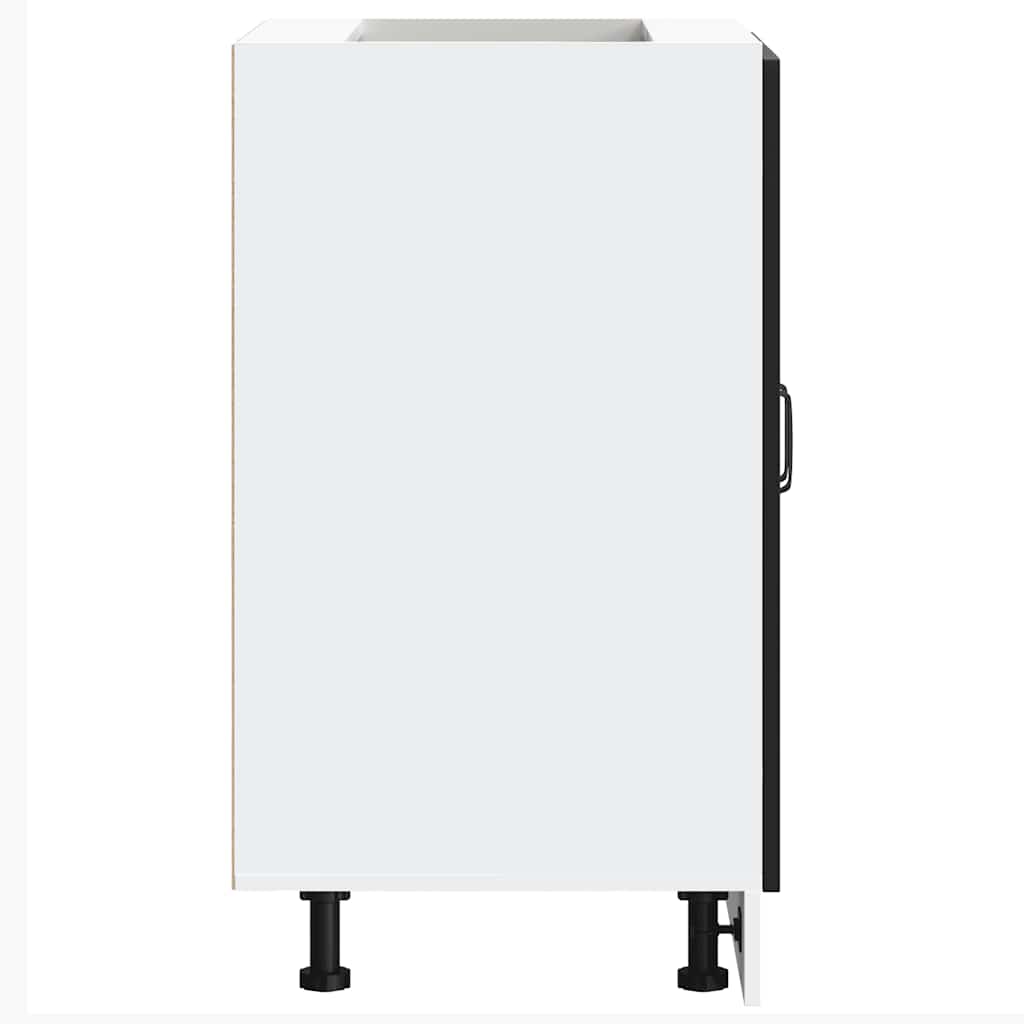 Mobile base lavello-Armadietto da bagno Kalmar Nero 60x46x81,5 cm in Truciolato