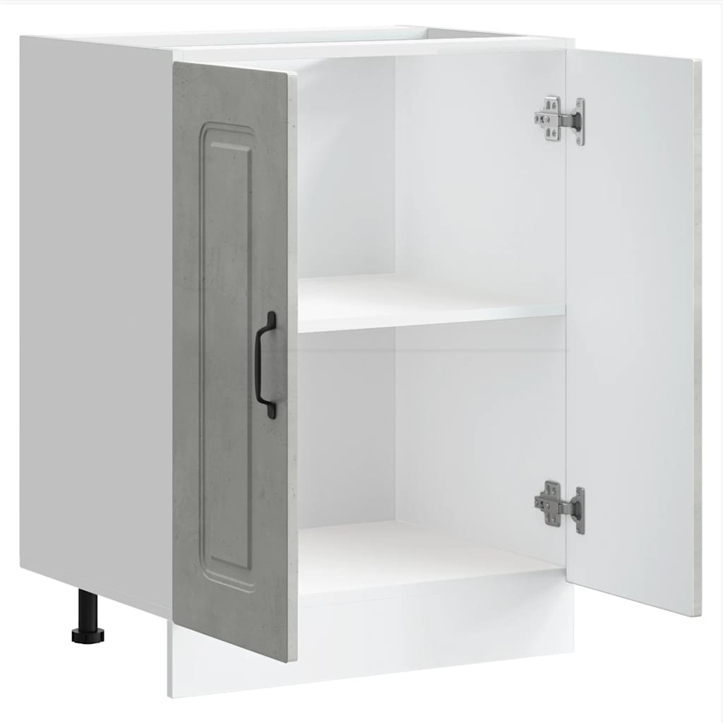 vidaXL Mobile base lavello Kalmar Grigio Cemento 60x46x81,5 cm