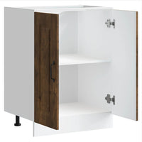 Mobile base lavello-Armadietto da bagno Kalmar Rovere Fumo 60x46x81,5 cm Truciolato