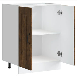 Mobile base lavello-Armadietto da bagno Kalmar Rovere Fumo 60x46x81,5 cm Truciolato