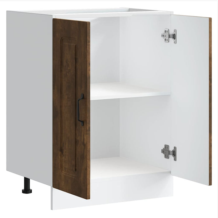 vidaXL Mobile base lavello Kalmar Rovere Fumo 60x46x81,5 cm Truciolato