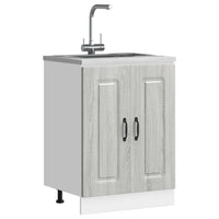 vidaXL Mobile base lavello Kalmar Grigio Sonoma 60x46x81,5 cm
