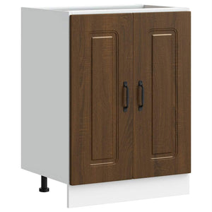 Mobile base lavello-Armadietto da bagno Kalmar Rovere Marrone 60x46x81,5 cm