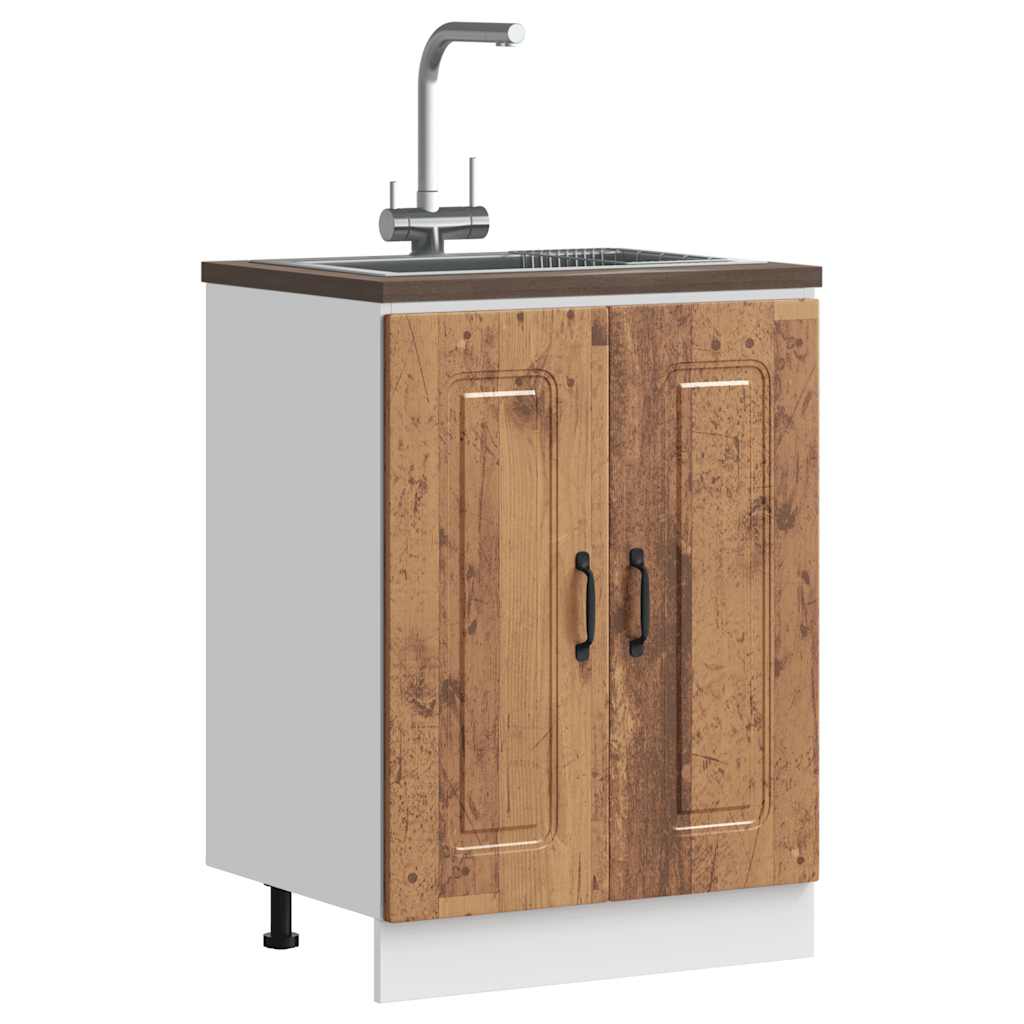 Mobile base lavello-Armadietto da bagno Kalmar Legno Vecchio 60x46x81,5 cm