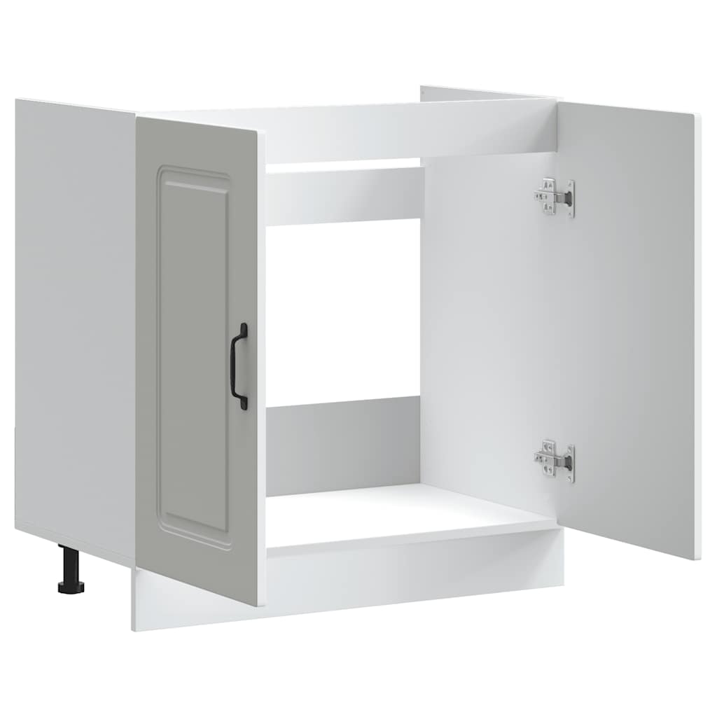 Mobile base lavello Kalmar Bianco 80x46x81,5 cm in Truciolato