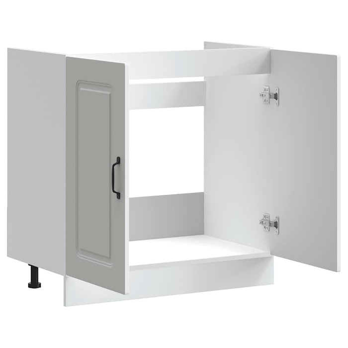 Mobile base lavello Kalmar Bianco 80x46x81,5 cm in Truciolato