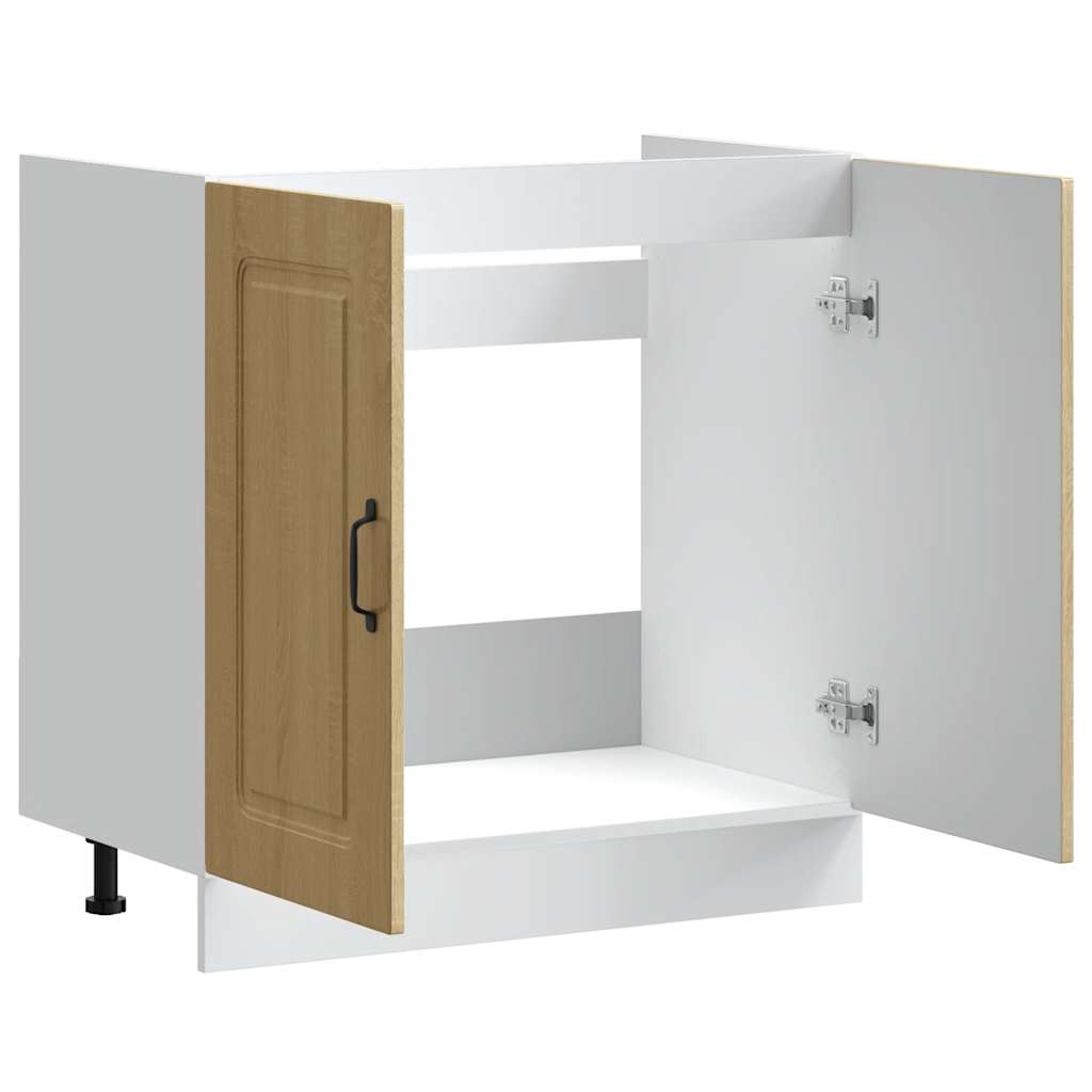 Mobile base lavello-Armadietto da bagno Kalmar Rovere Sonoma 80x46x81,5 cm