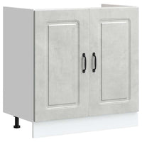 Mobile base lavello-Armadietto da bagno Kalmar Grigio Cemento 80x46x81,5 cm