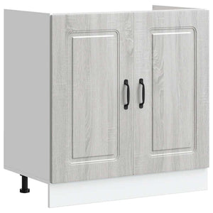 Mobile base lavello-Armadietto da bagno Kalmar Grigio Sonoma 80x46x81,5 cm