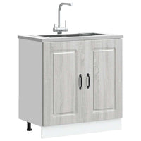Mobile base lavello-Armadietto da bagno Kalmar Grigio Sonoma 80x46x81,5 cm